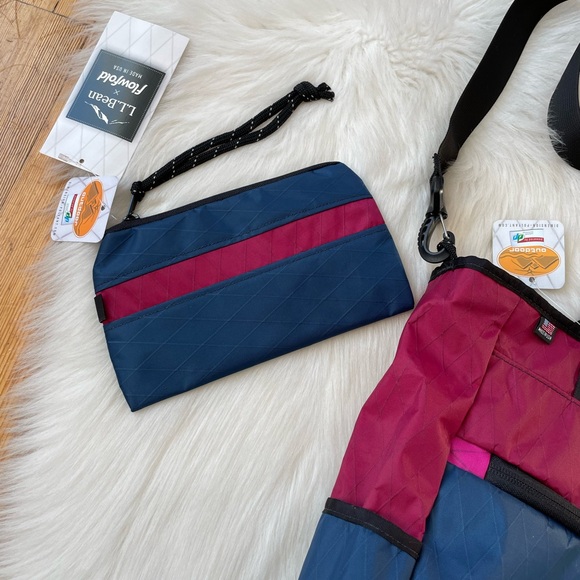NWT L.L. Bean x Flowfold crossbody commuter tote bag and pouch bundle - Picture 8 of 15